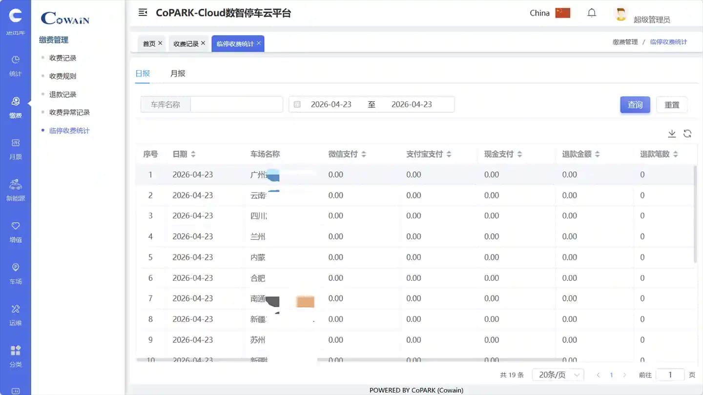 إدارة الإيرادات - CoPARK SMART