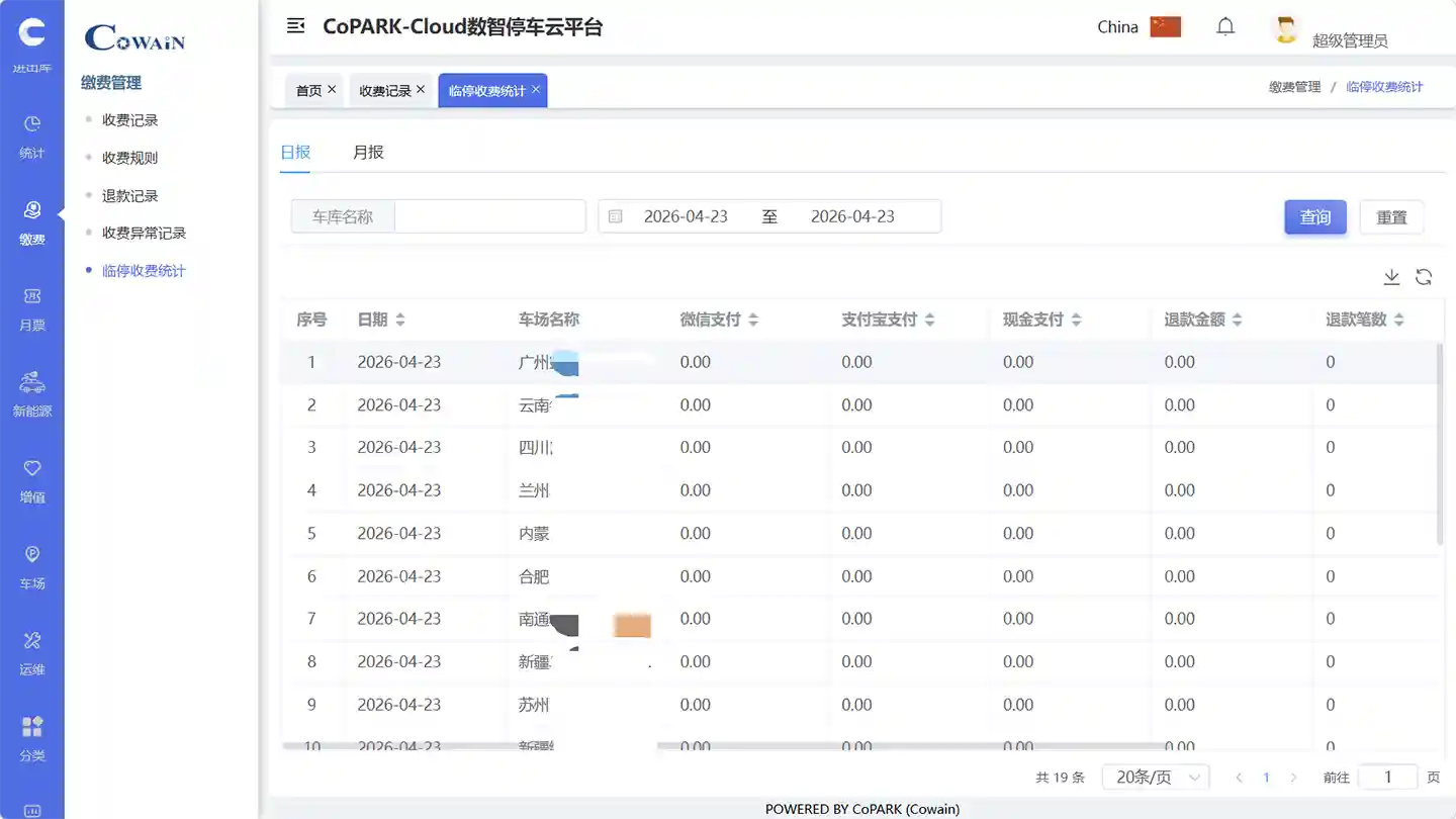 إدارة الإيرادات - CoPARK SMART